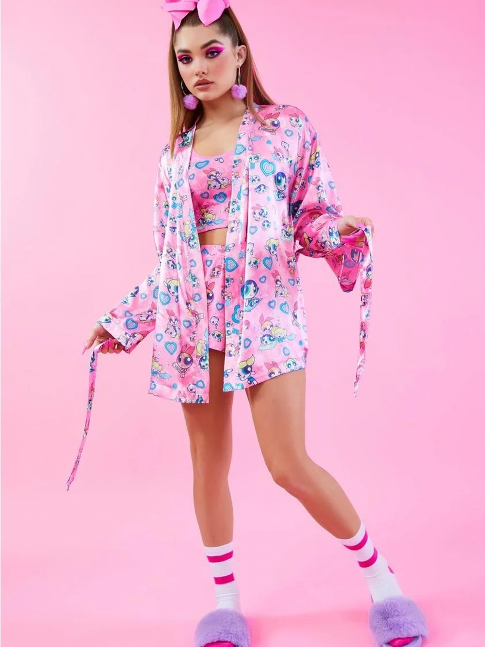 Dolls Kill satin kimono